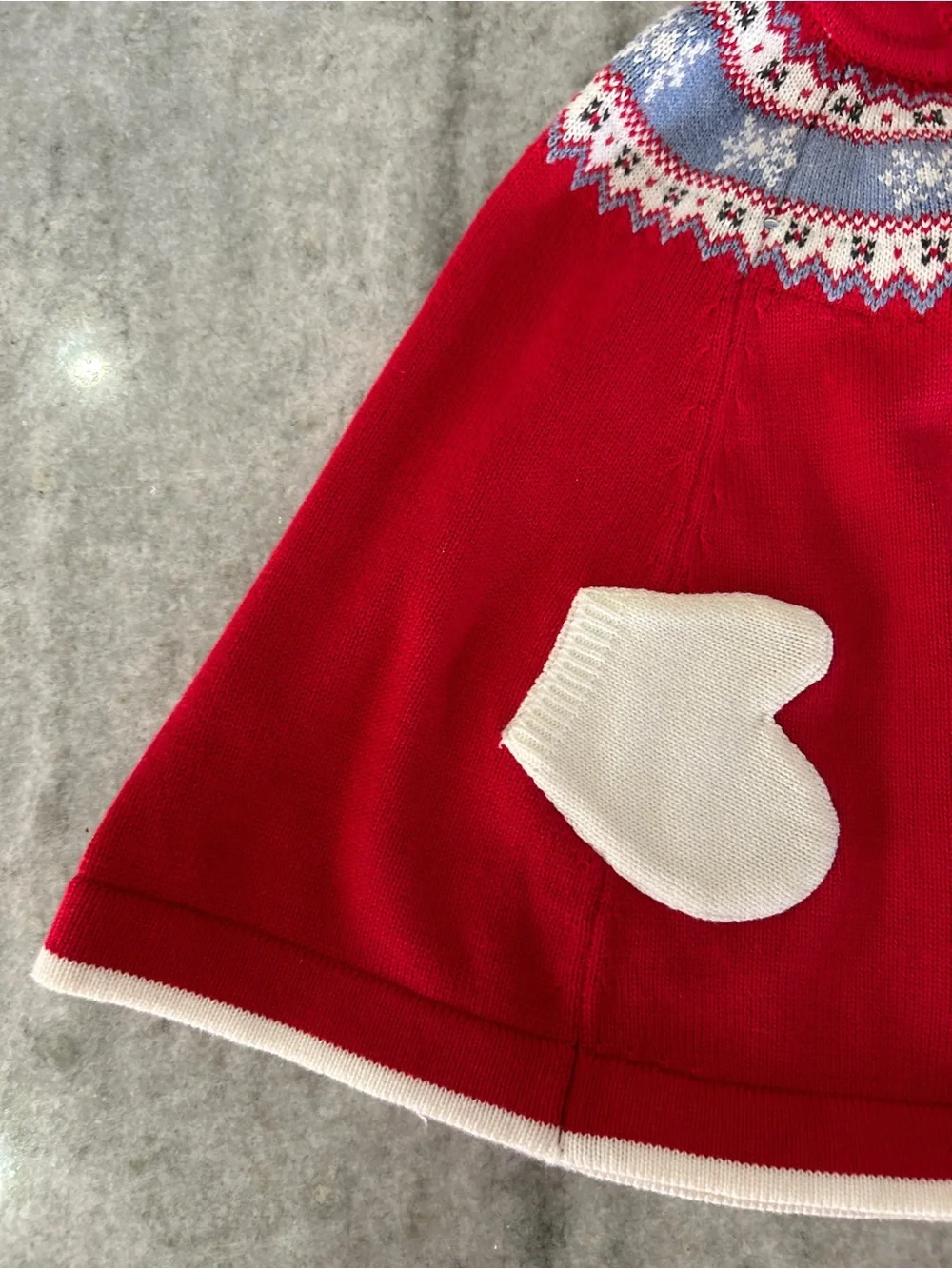 Angel Dear Knit Hooded Poncho Size 4